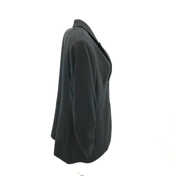 Calvin Klein Double Button Blazer Sz L Black - Picture 5 of 7